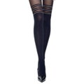 Pančuchy s trblietavými pásmi na stehne DIUNA 3D 50 DEN Knittex