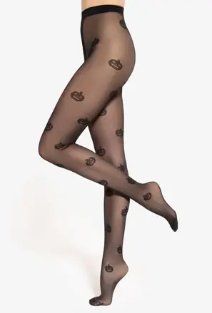 Dámske pančuchy s halloweenským vzorom tekvíc CRAZY TRICK WZ.04 40 DEN Gatta