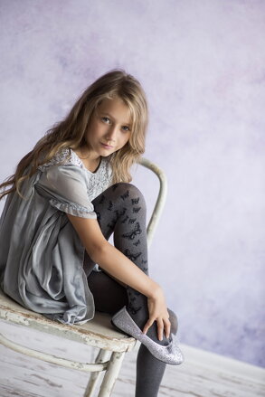 Dievčenské pančuchy so vzorom motýľov BEAUTY 50 DEN Knittex