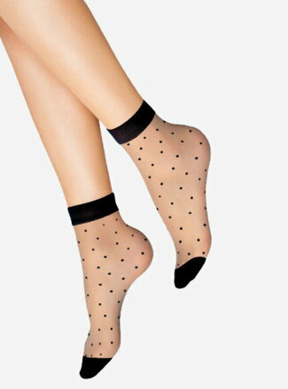 Bodkované ponožky POIS NERI 20 DEN Lores