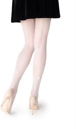 Dámske pančuchy s ozdobným švom a čipkovým pásom GUCCI G02 20 DEN Marilyn