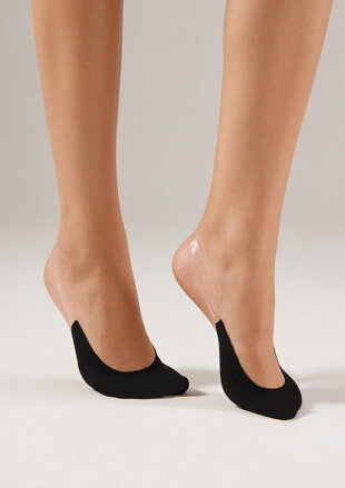 Dámske bavlnené ťapky s transparentným silikónovým pásikom COTTON OPEN HEEL Marilyn