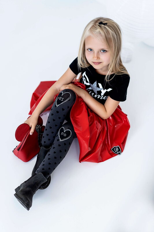 Detské vzorované pančuchy YES/NO 120 DEN Knittex