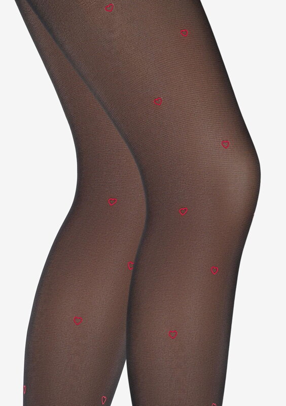 Dámske pančuchy so srdiečkami EMMY C07 Marilyn