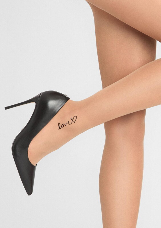 Pančuchy s nápisom LOVE a srdiečkom ALLURE E06 20 DEN Marilyn